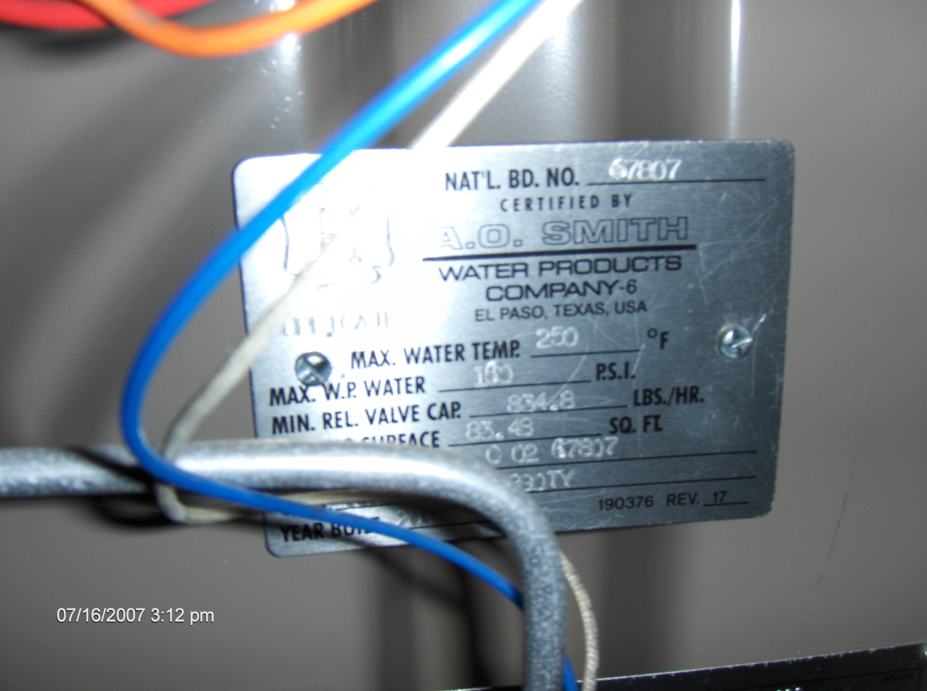 Copper AO Smith DB/DW-720-1810 Steam Boiler - IPP# 207093