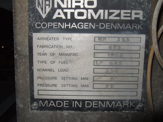   Dryer-Spray 3,400 mm (133.9 in) Stainless Steel 304 For Sale - IPP# 207375