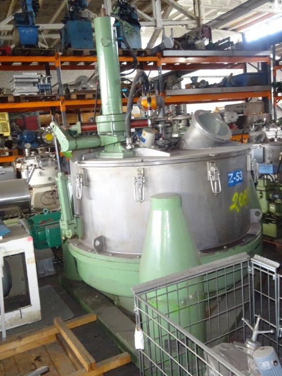  Auto Discharge-Bottom Centrifuge-Basket 1,250 mm (49.2 in) Stainless Steel Austenitic For Sale - IPP# 208345