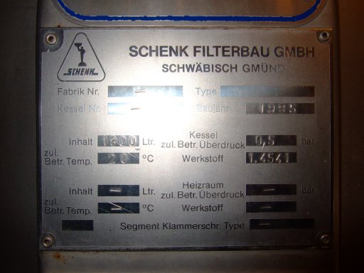  Pressure Leaf Filter 40 m² (430.6 ft²) Stainless Steel 321 For Sale - IPP# 208458
