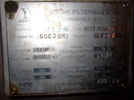  Pressure Leaf Filter 40 m² (430.6 ft²) Stainless Steel 321 For Sale - IPP# 208458