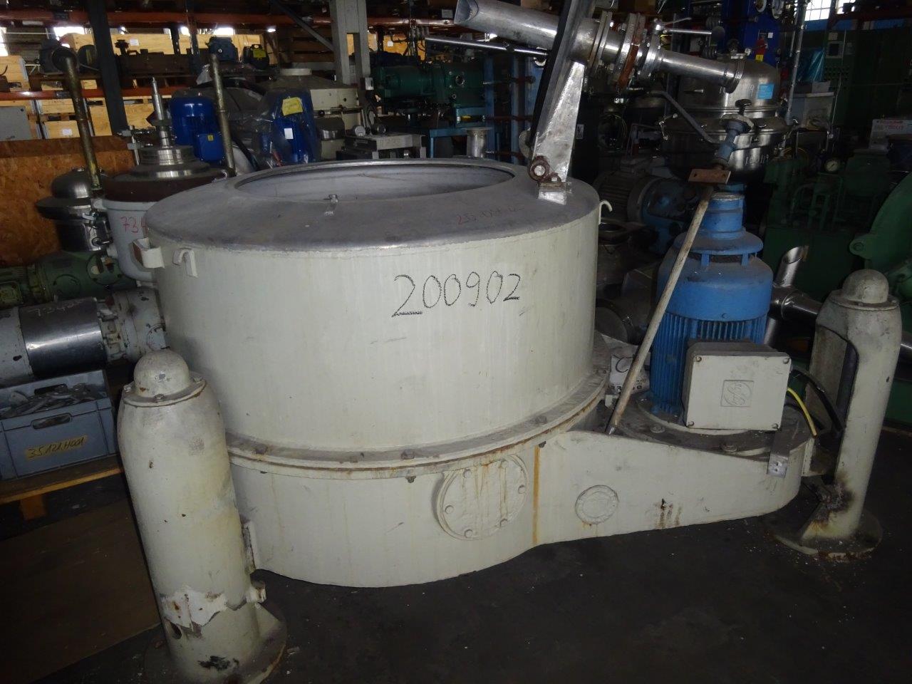  Manual Discharge-Top Centrifuge-Basket 1,200 mm (47.2 in) Stainless Steel 316 For Sale - IPP# 200902