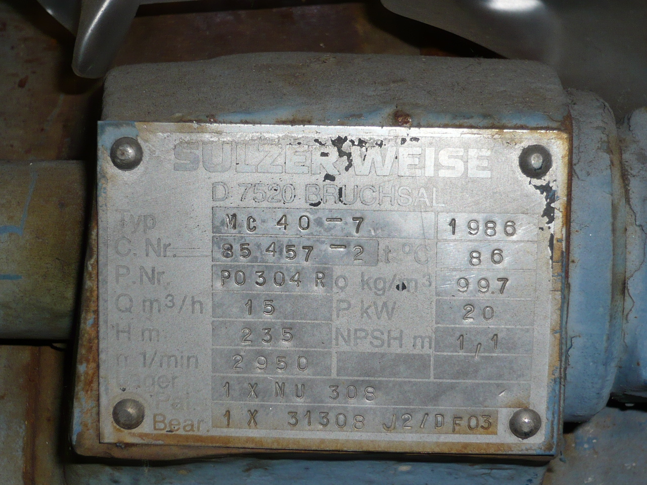  Centrifugal Pump 15 m3/h (66 GPM) Carbon Steel For Sale - IPP# 214041