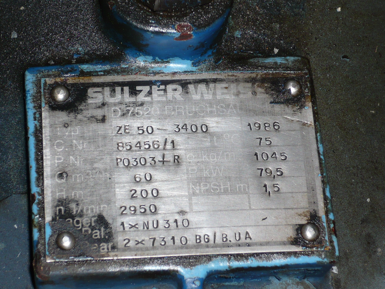  Centrifugal Pump 60 m3/h (264.2 GPM) Stainless Steel 316 For Sale - IPP# 214042