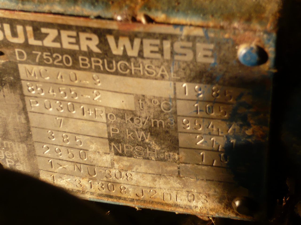  Centrifugal Pump 7 m3/h (30.8 GPM) Carbon Steel For Sale - IPP# 214038