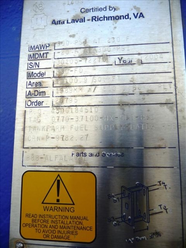 Unused Stainless Steel 316 Alfa Laval M30-FD Plate and Frame Heat Exchanger - IPP# 214848