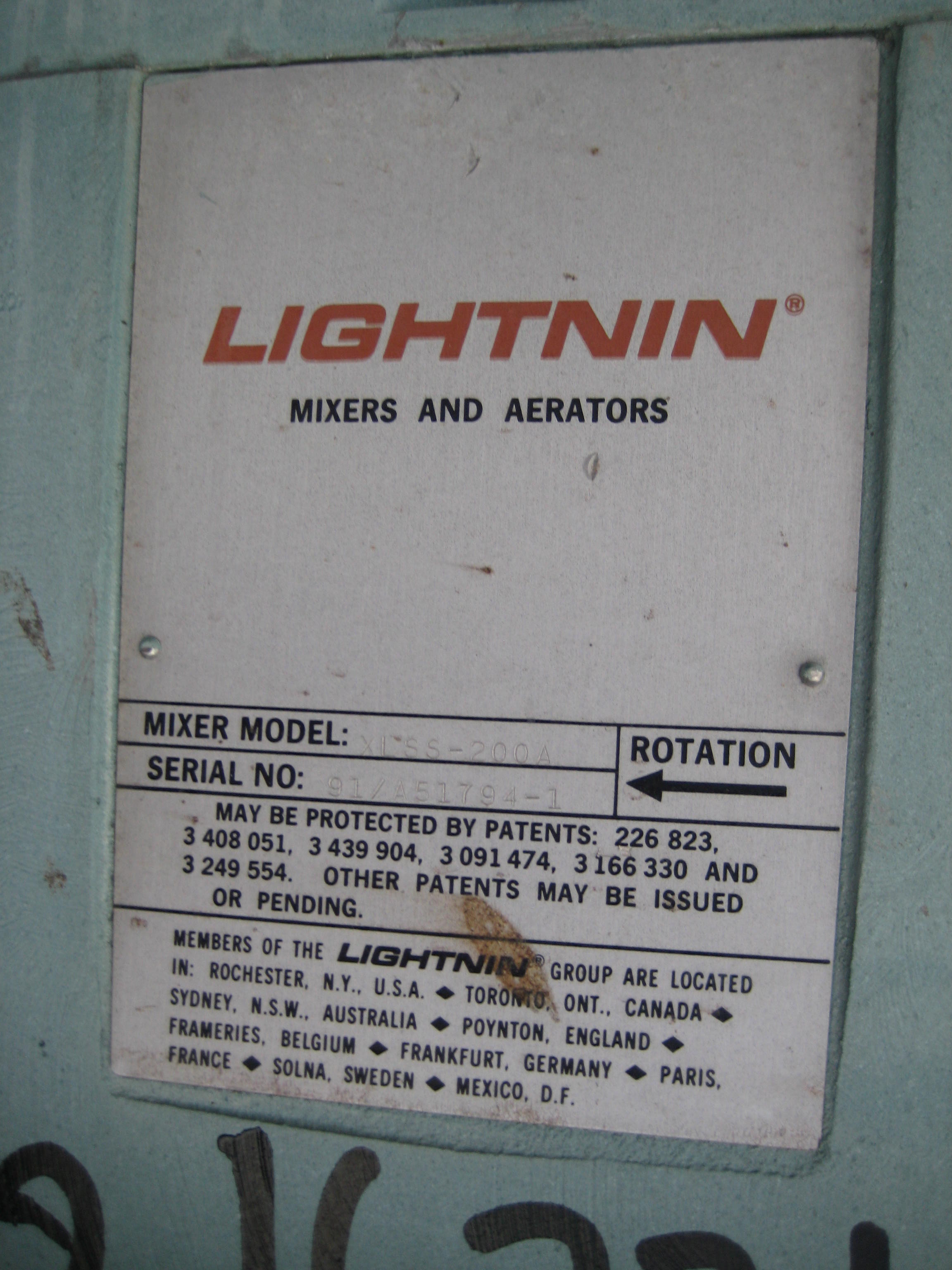  Drive Agitator 1.49 kW (2 HP) Carbon Steel For Sale - IPP# 216236