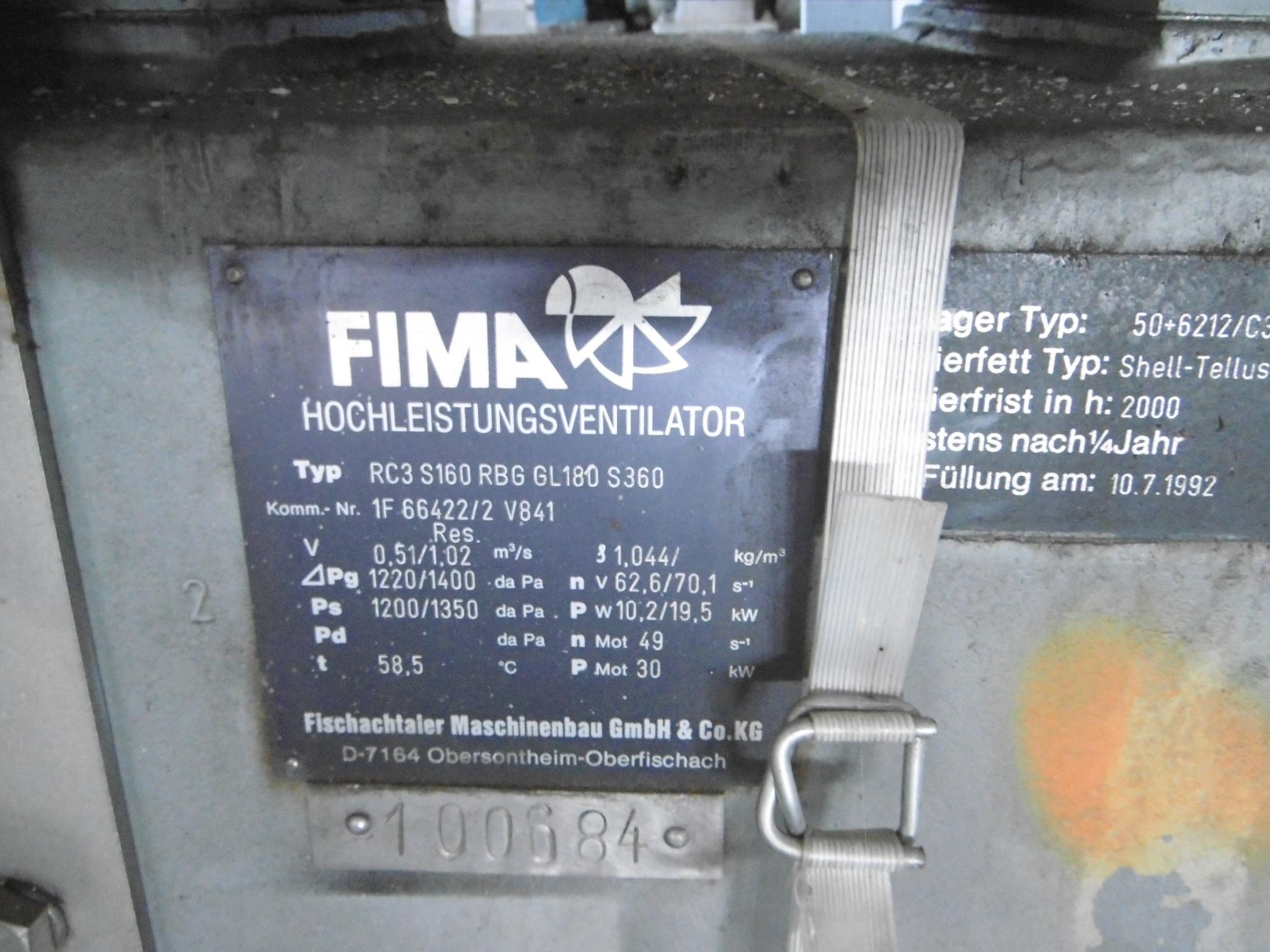   Blower 3,672 m3/h (2,161 CFM) Stainless Steel 321 For Sale - IPP# 217584