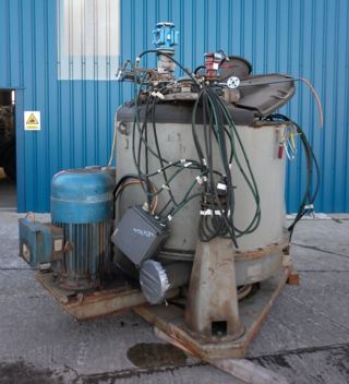 Rubberlined Krauss Maffei DZU-125/3.2 Manual Discharge-Top Centrifuge-Basket