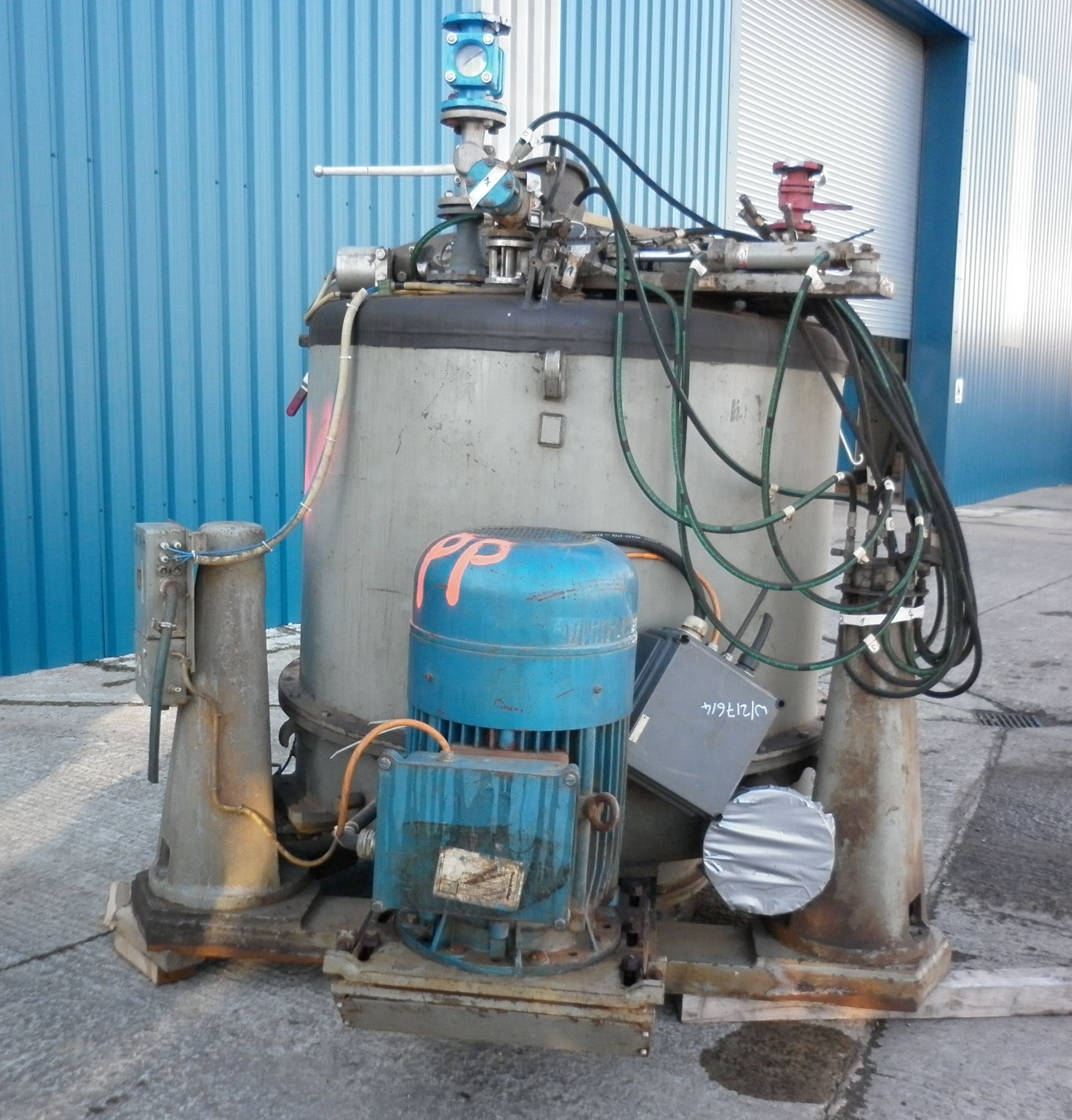 Rubberlined Krauss Maffei DZU-125/3.2 Manual Discharge-Top Centrifuge-Basket - IPP# 217614