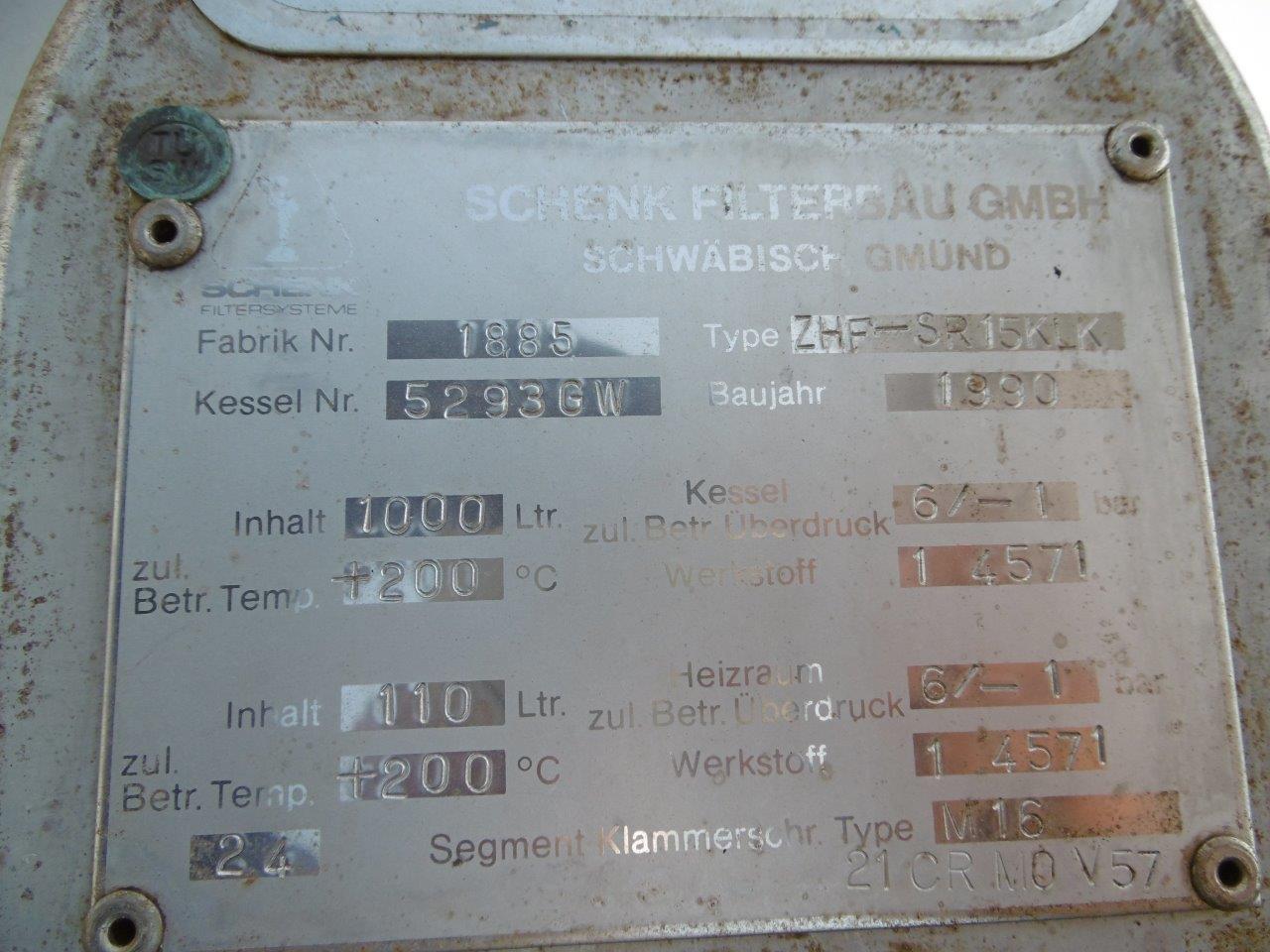  Pressure Leaf Filter 15 m² (161.9 ft²) Stainless Steel Austenitic For Sale - IPP# 217843