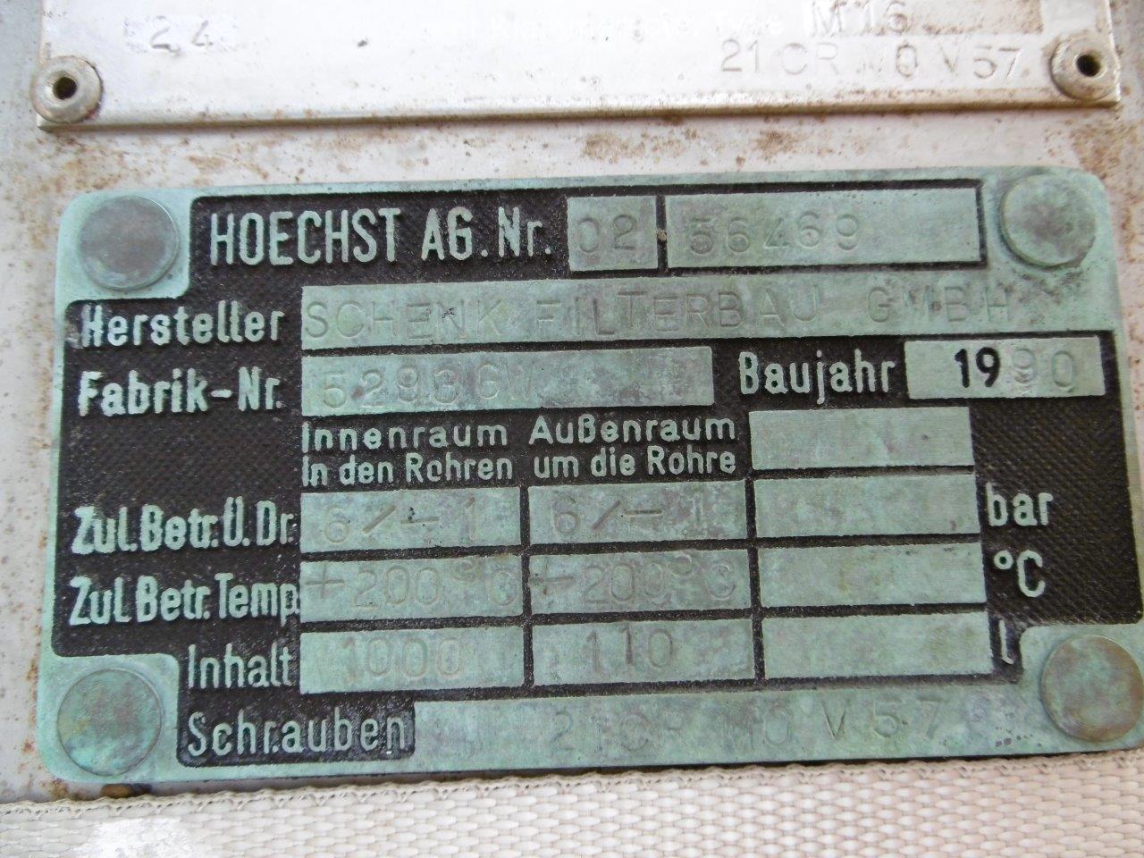  Pressure Leaf Filter 15 m² (161.9 ft²) Stainless Steel Austenitic For Sale - IPP# 217843