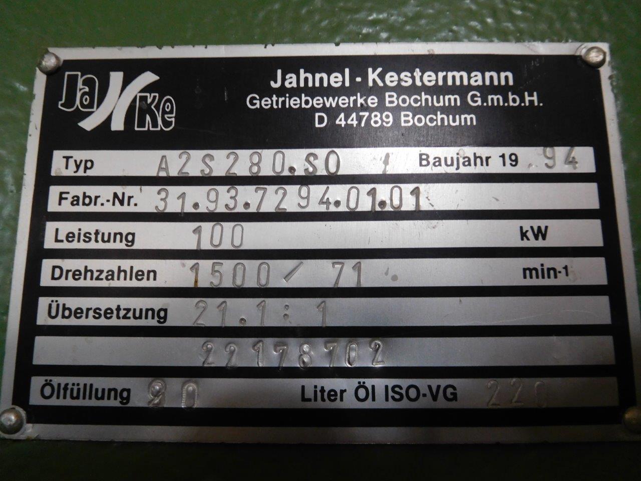 Carbon Steel Jahnel Kestermann Getriebewerke A2S280 Gear Reducer - IPP# 217913