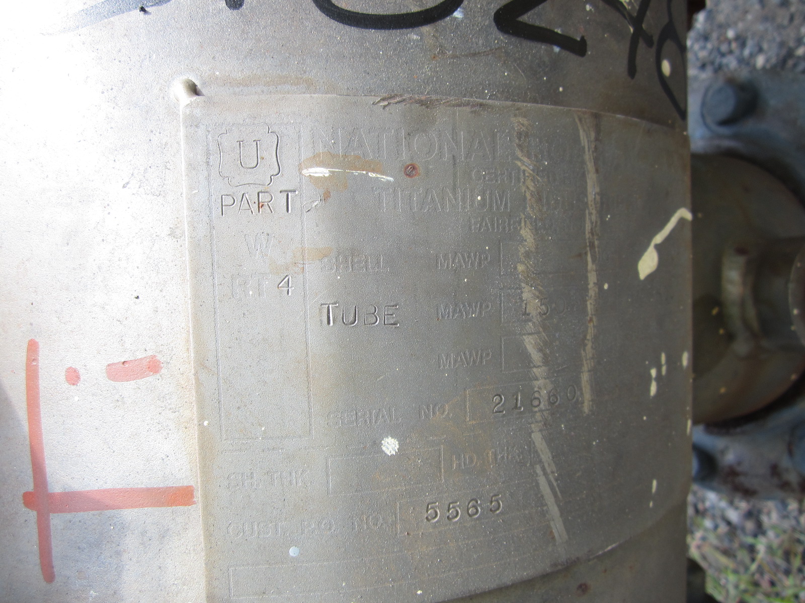 Titanium Shell and Tube Heat Exchanger - IPP# 218248