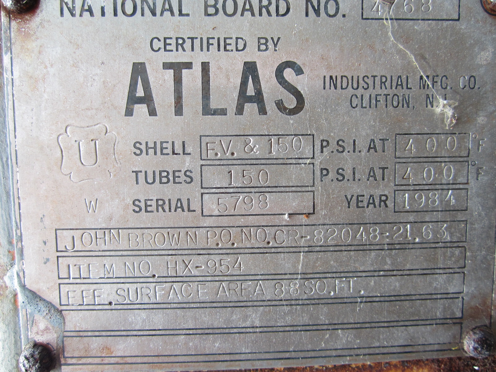 Titanium Shell and Tube Heat Exchanger - IPP# 218248