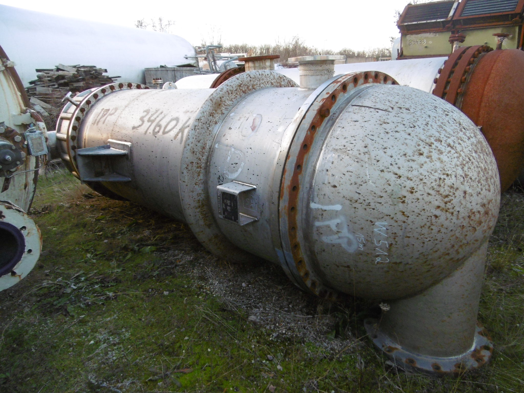  Shell and Tube Heat Exchanger 120 m² (1,292 ft²) Stainless Steel 316 For Sale - IPP# 219606