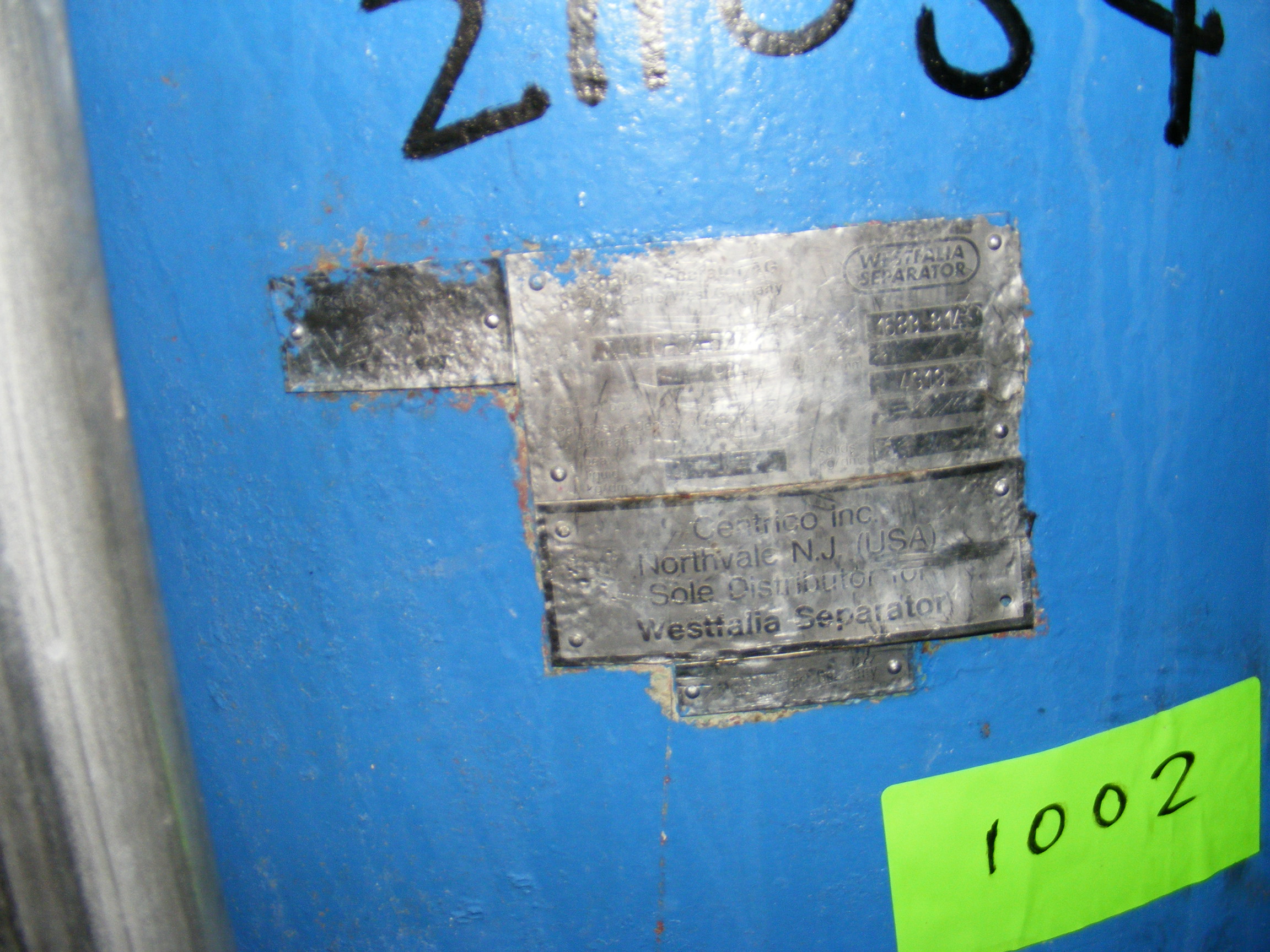   Centrifuge-Disc Bowl 29.8 kW (40 HP) Stainless Steel 316 For Sale - IPP# 211054