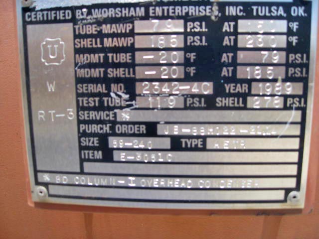 Unused Shell and Tube Heat Exchanger 975.5 m² (10,500 ft²) Carbon Steel For Sale - IPP# 212740