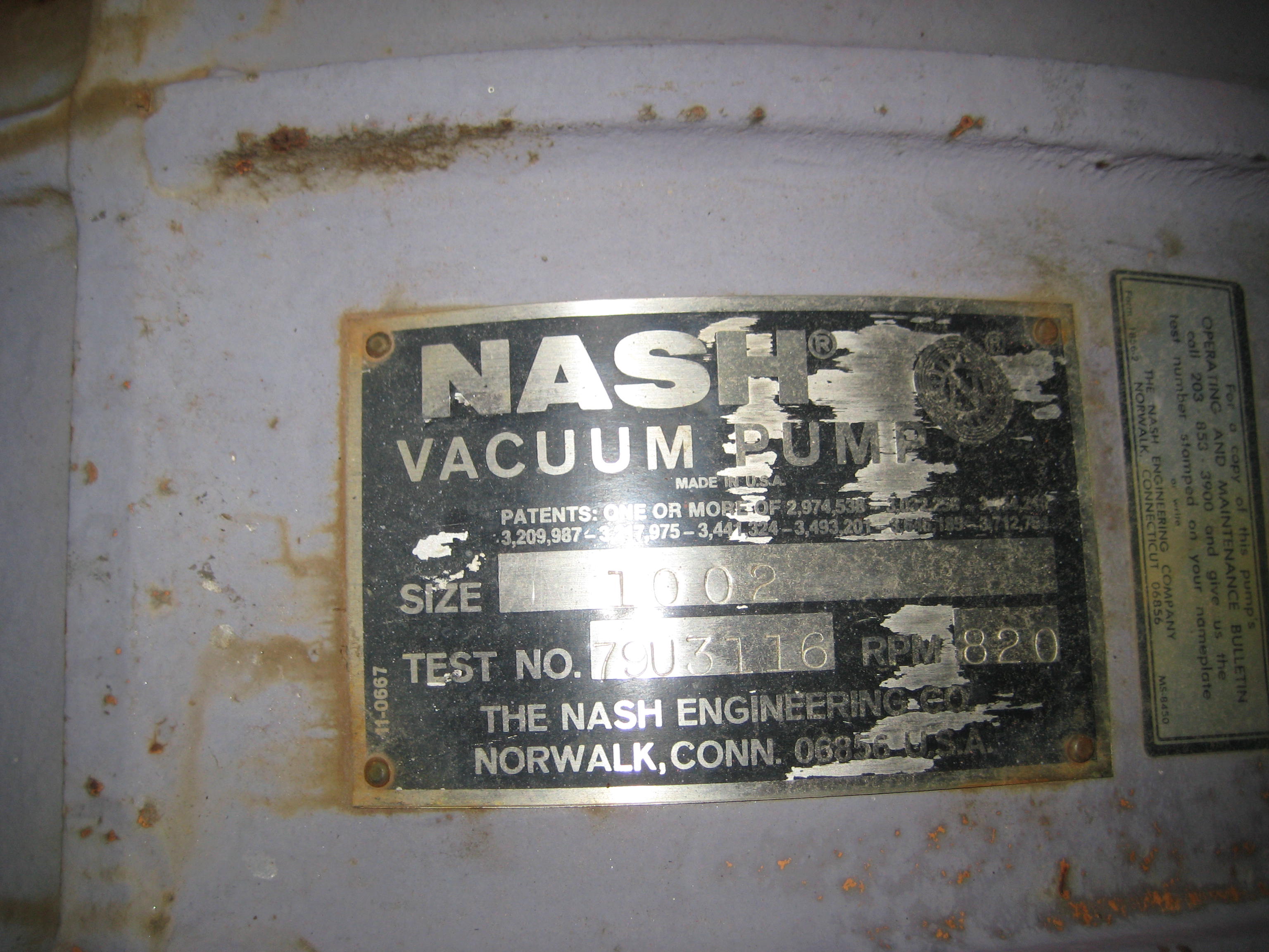   Pump-Vacuum 1,699 m3/h (1,000 CFM) Carbon Steel For Sale - IPP# 212853