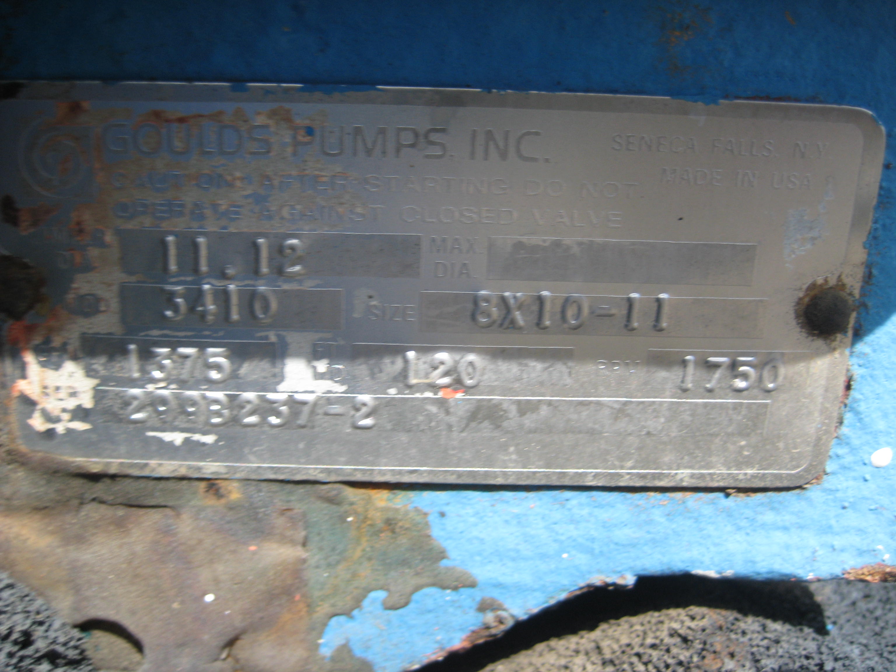  Centrifugal Pump 312.3 m3/h (1,375 GPM) Carbon Steel For Sale - IPP# 212855