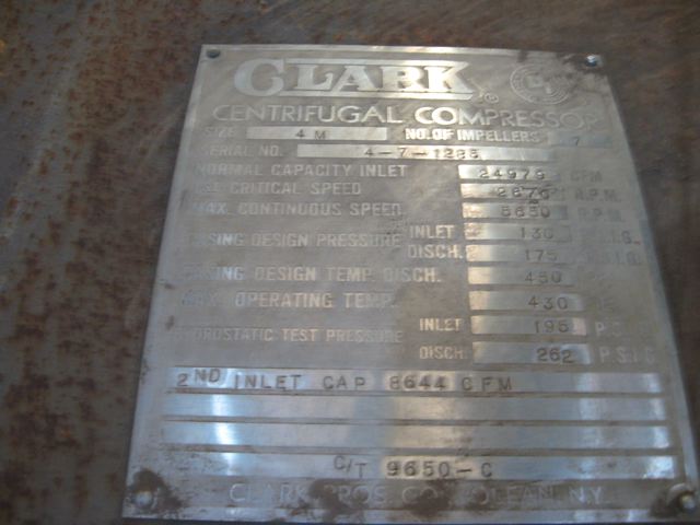  Centrifugal Compressor 42,440 m3/h (24,979 CFM) Carbon Steel For Sale - IPP# 212808