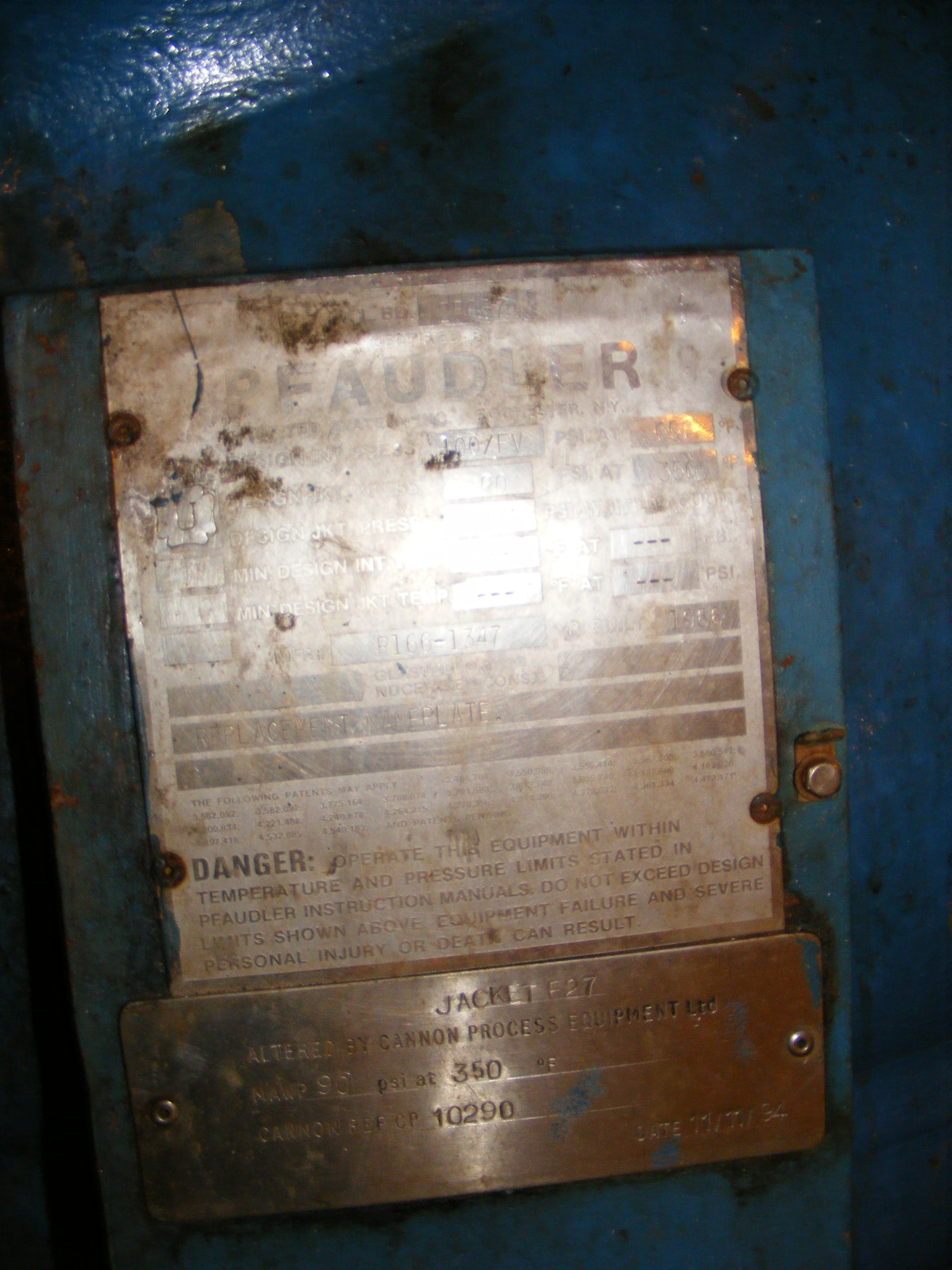 Glasslined Pfaudler RA Batch-Type Agitated Reactor - IPP# 213275