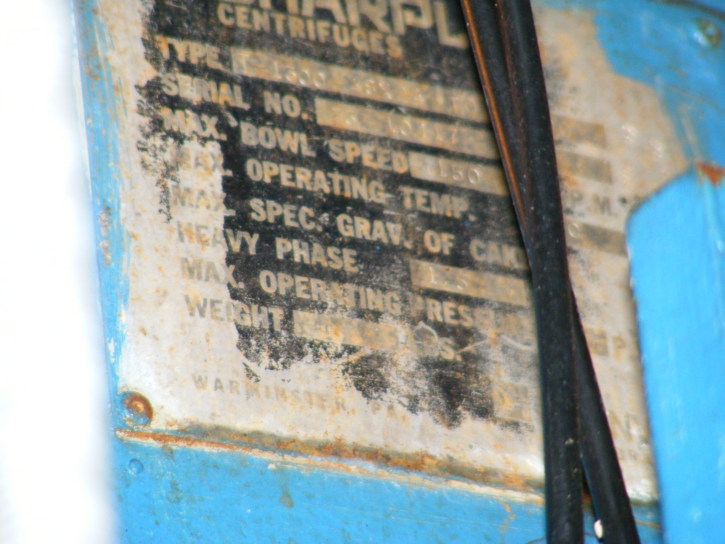  Auto Discharge-Bottom Centrifuge-Basket 1,219 mm (48 in) Stainless Steel 316 For Sale - IPP# 213225