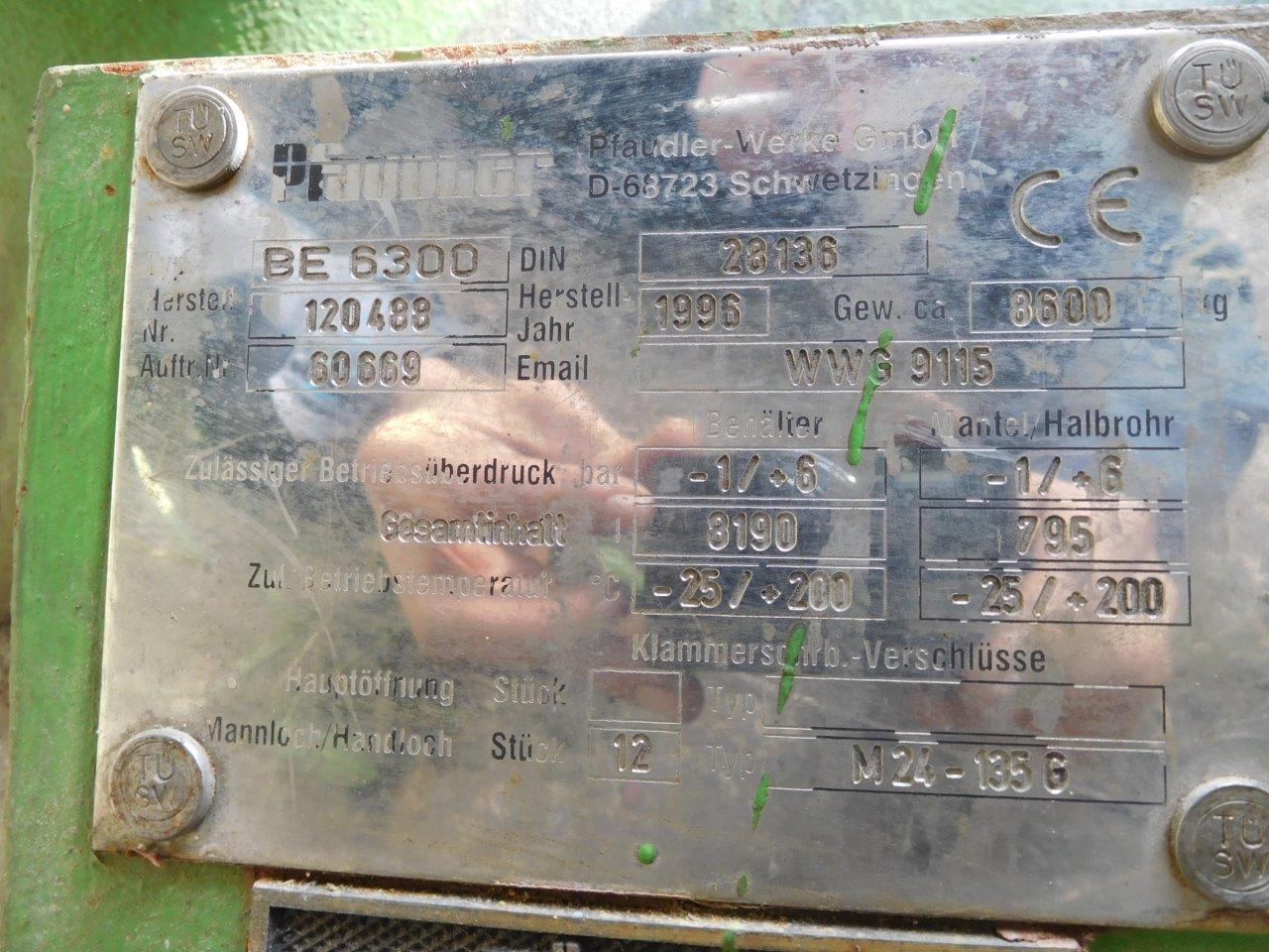 Reactor Batch-Type Agitated Glasslined Pfaudler BE - IPP# 224189