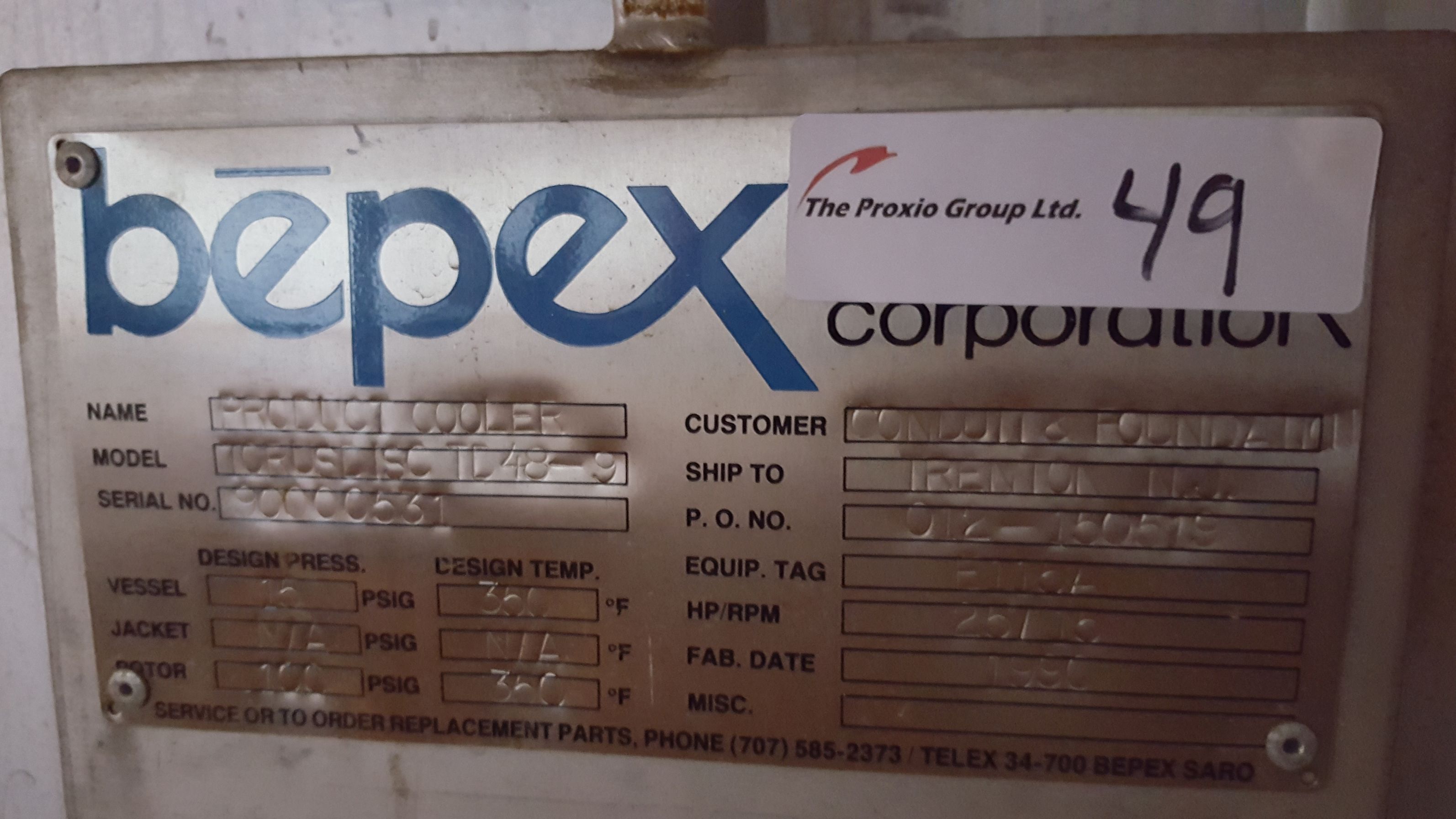 Unused  Dryer-Thermal Disc 1,219 mm (48 in) Carbon Steel For Sale - IPP# 225384