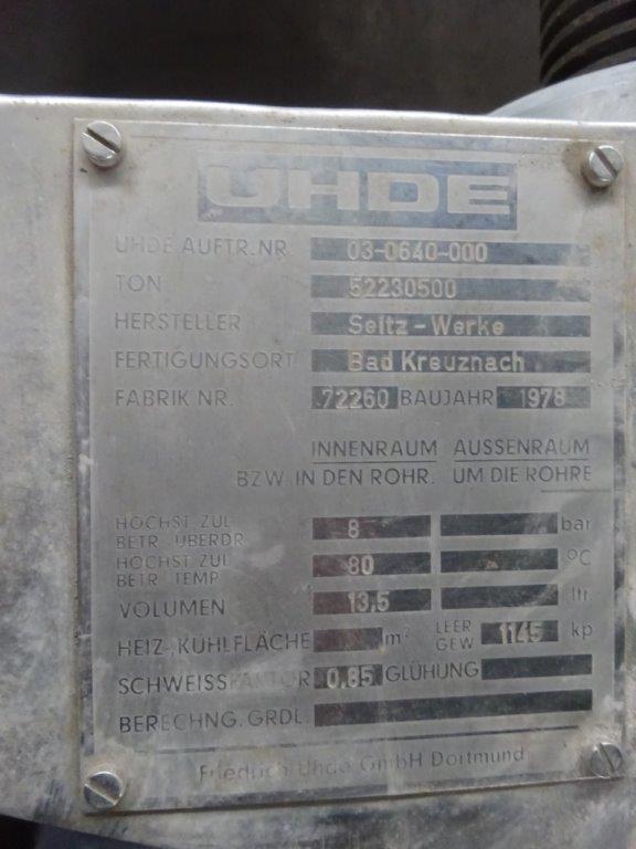 321 Stainless Steel Seitz 60A100 Filter Press - IPP# 229371