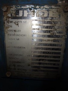  Blower 40,000 m3/h (23,543 CFM) Stainless Steel 321 For Sale - IPP# 229374