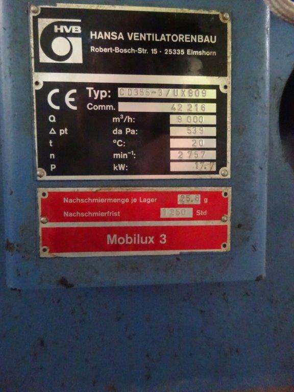   Blower 9,000 m3/h (5,297 CFM) Stainless Steel 321 For Sale - IPP# 229375