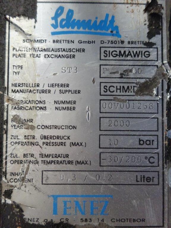  Plate and Frame Heat Exchanger 0.2 m² (2.2 ft²) Stainless Steel 316 For Sale - IPP# 220407