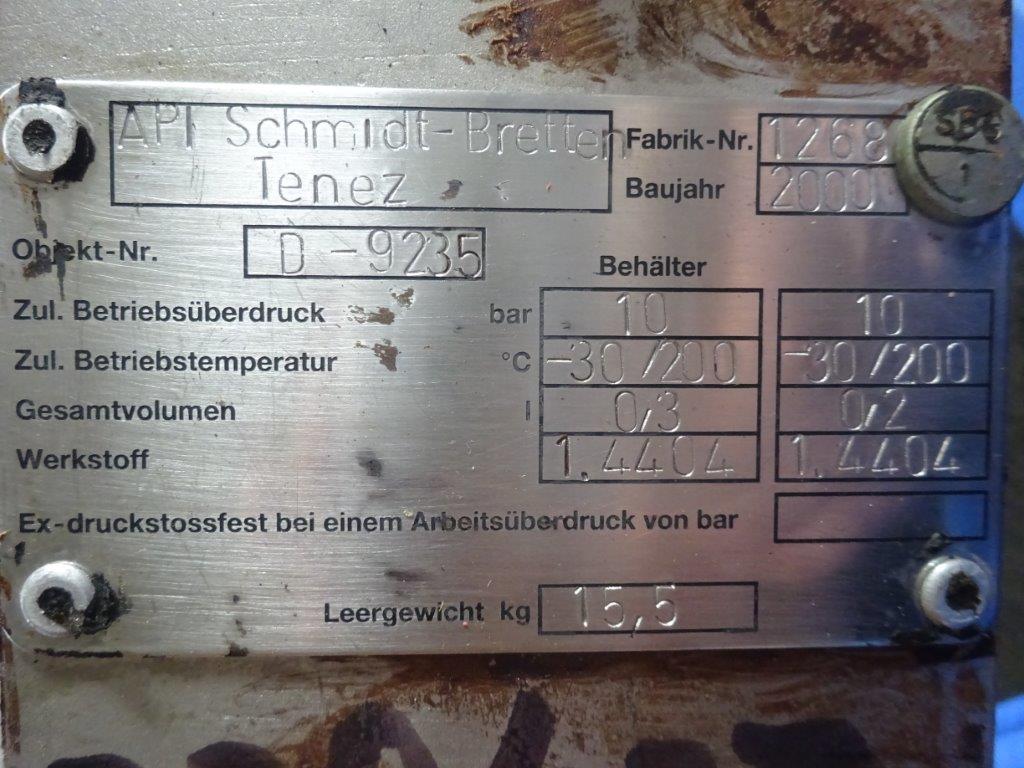  Plate and Frame Heat Exchanger 0.2 m² (2.2 ft²) Stainless Steel 316 For Sale - IPP# 220407