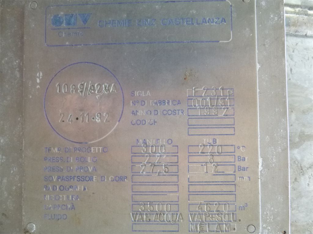  Shell and Tube Heat Exchanger 253.8 m² (2,732 ft²) Stainless Steel 316 For Sale - IPP# 221173
