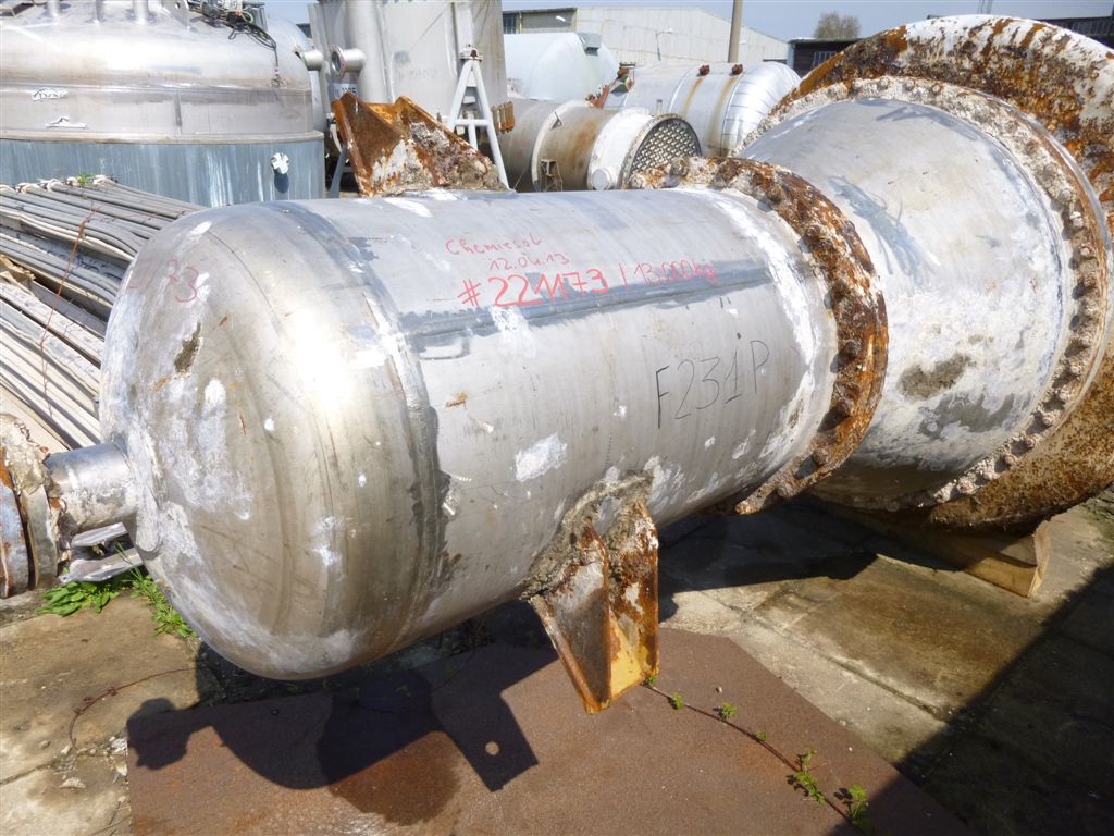  Shell and Tube Heat Exchanger 253.8 m² (2,732 ft²) Stainless Steel 316 For Sale - IPP# 221173