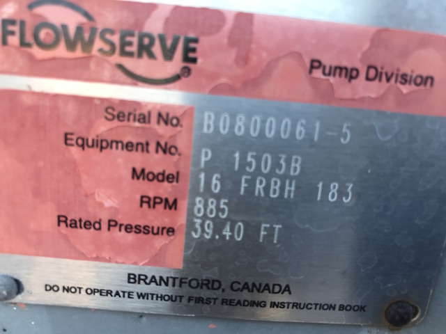Unused Centrifugal Pump 1,800 m3/h (7,925 GPM) Stainless Steel 316 For Sale - IPP# 235398
