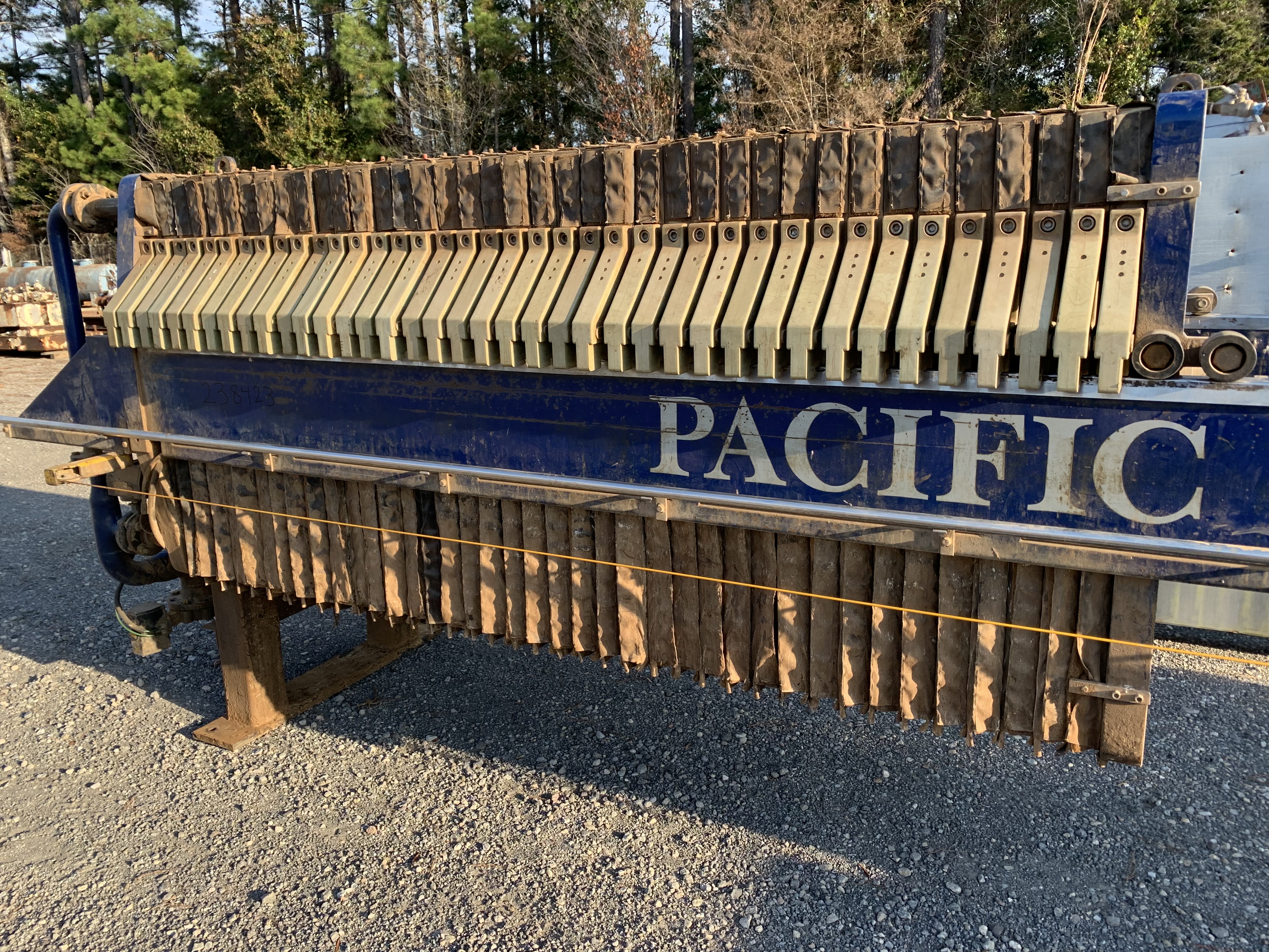 Filter Press, 958 Sq.Ft. Filtration Area, Polypropylene Plates, Manufactured by Pacific Press Co. - IPP# 238423