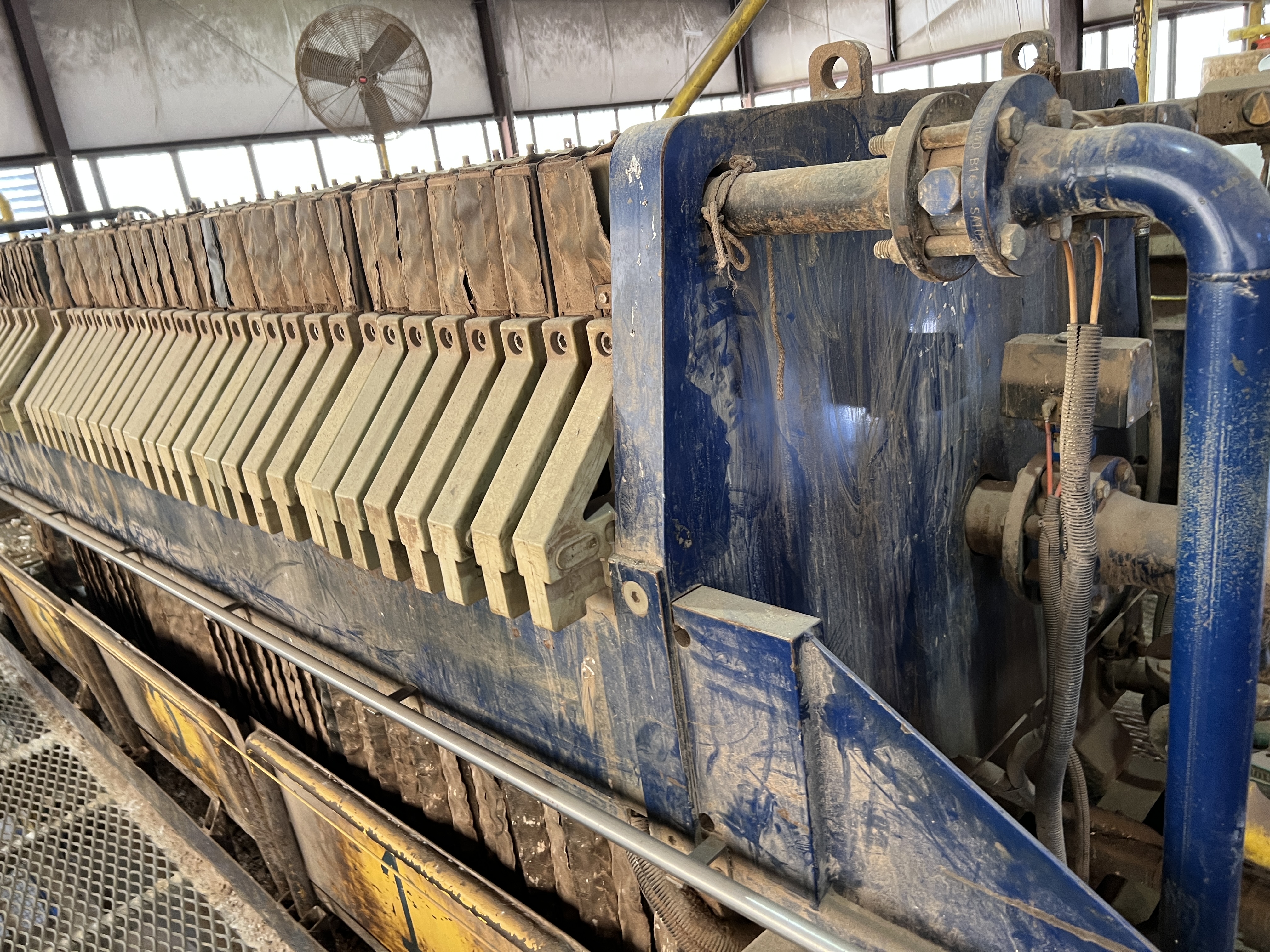 Filter Press, 958 Sq.Ft. Filtration Area, Polypropylene Plates, Manufactured by Pacific Press Co. - IPP# 238423