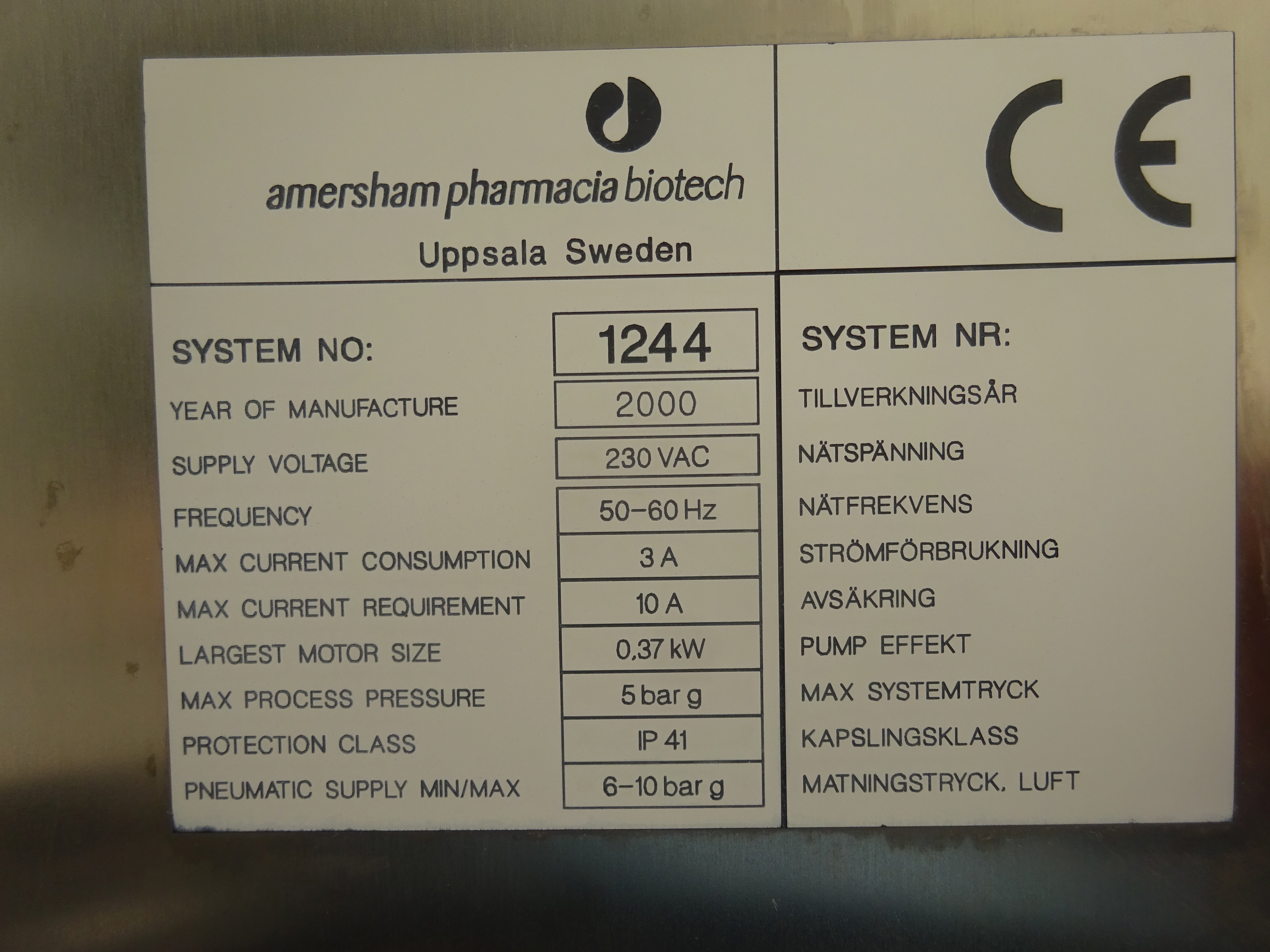 Amersham Bioscience/GE 1244 Column - IPP# 239350