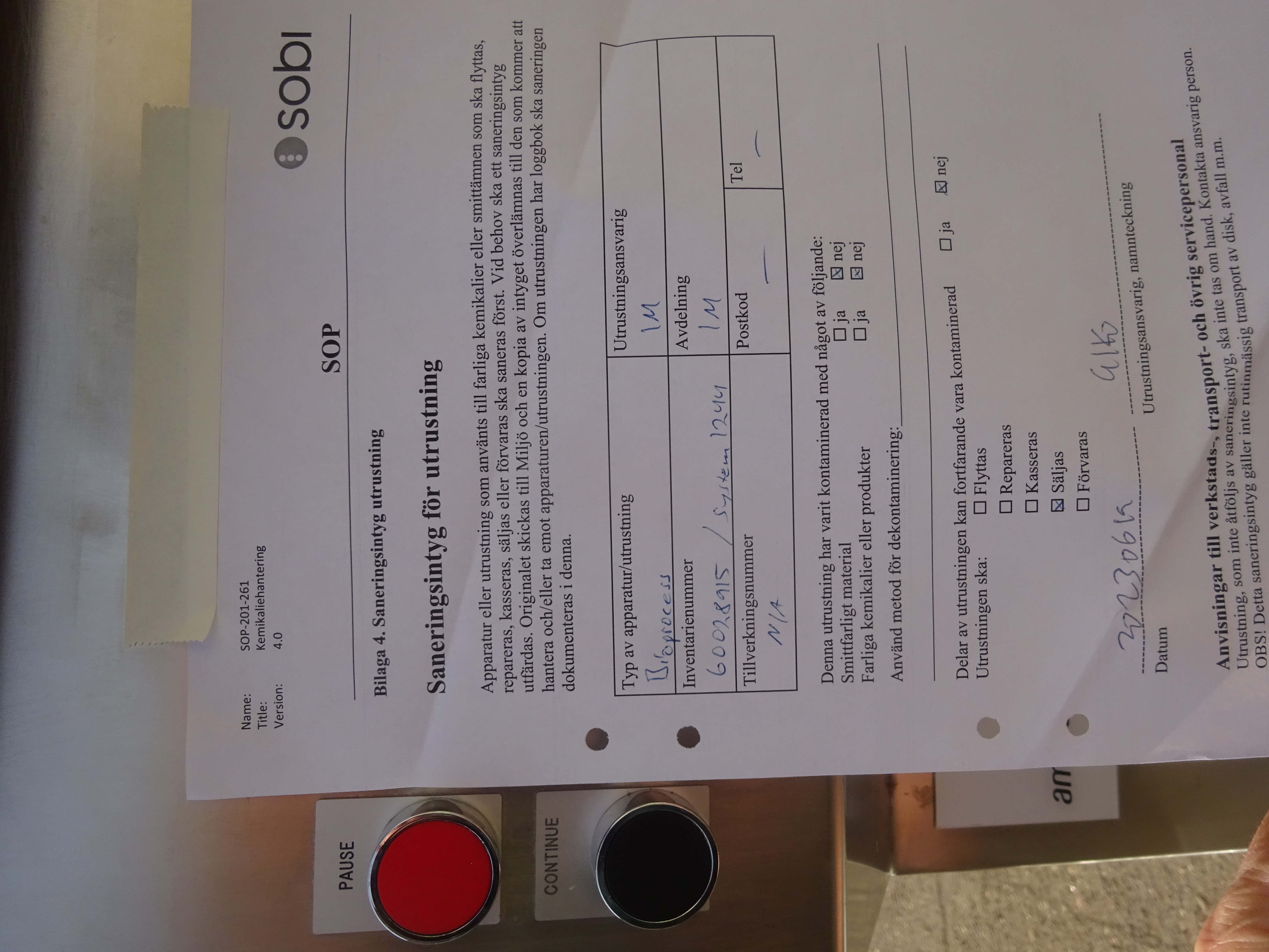 Amersham Bioscience/GE 1244 Column - IPP# 239350