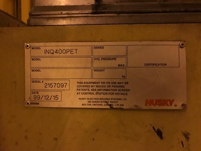 Husky INQ400 Major Items Plastic - IPP# 230462