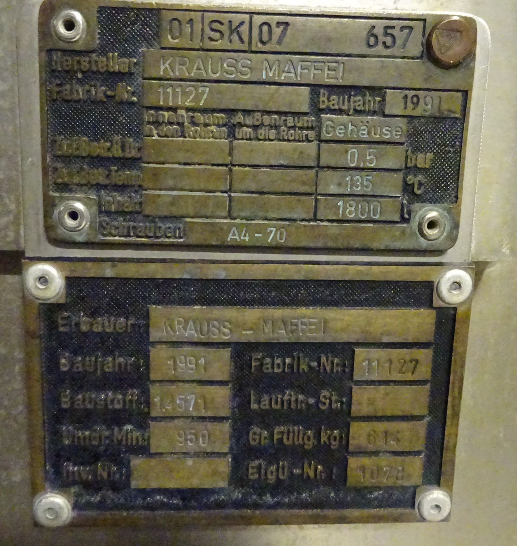 Stainless Steel 316 Krauss Maffei VZO 125/3.2 Manual Discharge-Top Centrifuge-Basket - IPP# 231009