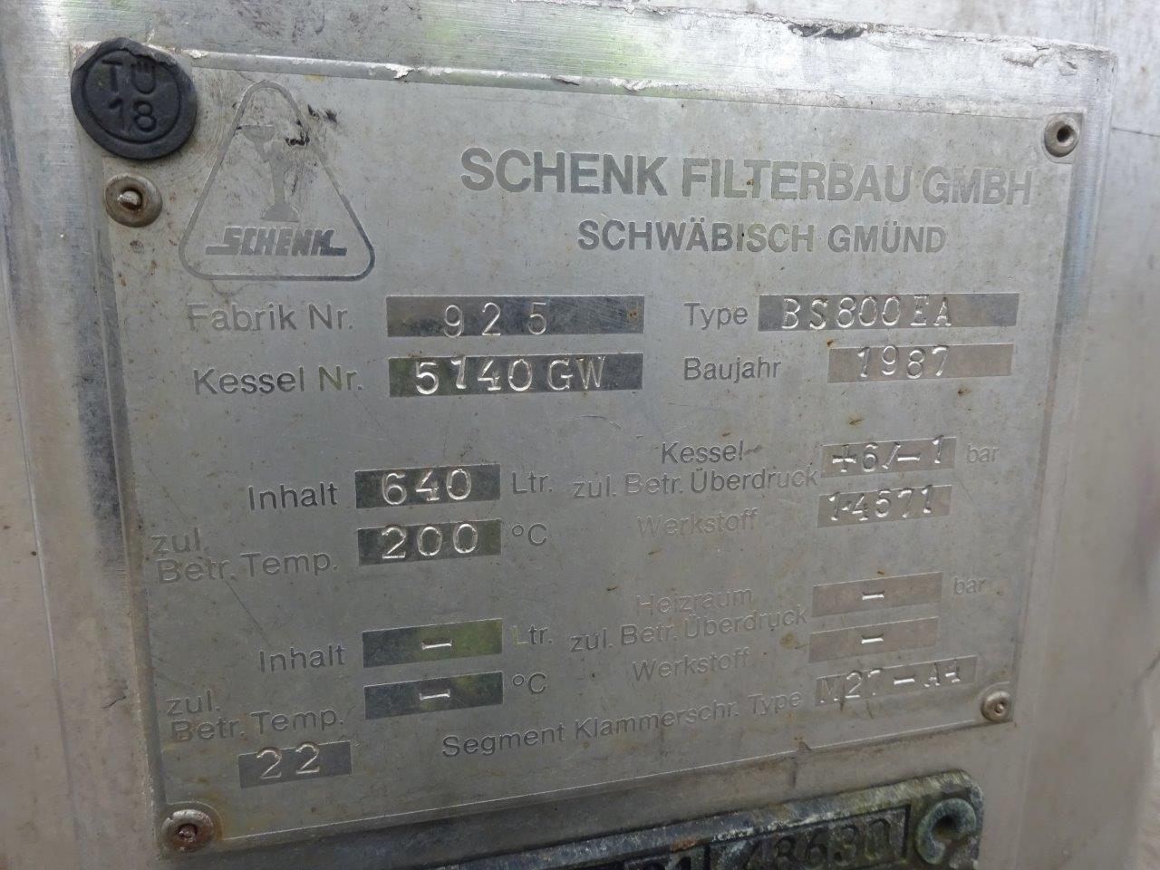  Pressure Leaf Filter 9.5 m² (102.3 ft²) Stainless Steel Austenitic For Sale - IPP# 231026