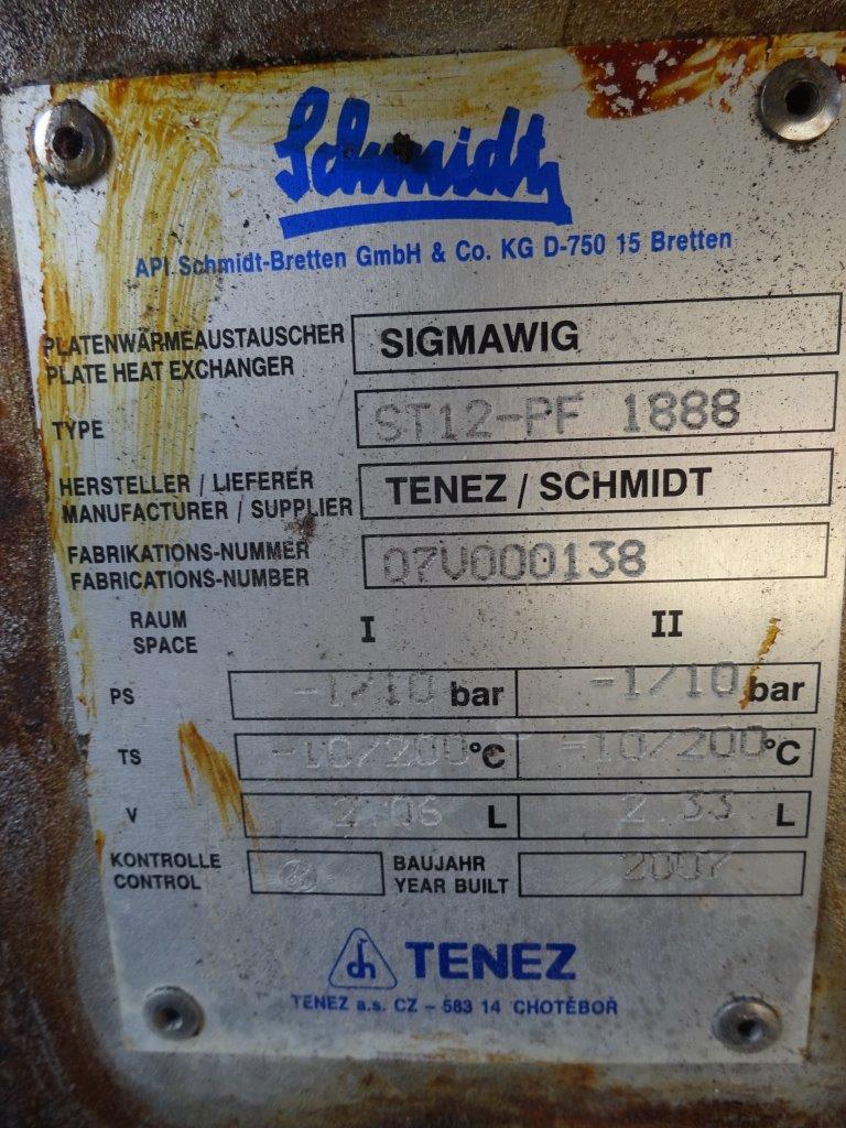  Plate and Frame Heat Exchanger 1.9 m² (20.5 ft²) Stainless Steel 316 For Sale - IPP# 231144