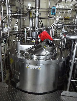 Stainless Steel 316 Manual Discharge-Top Centrifuge-Basket
