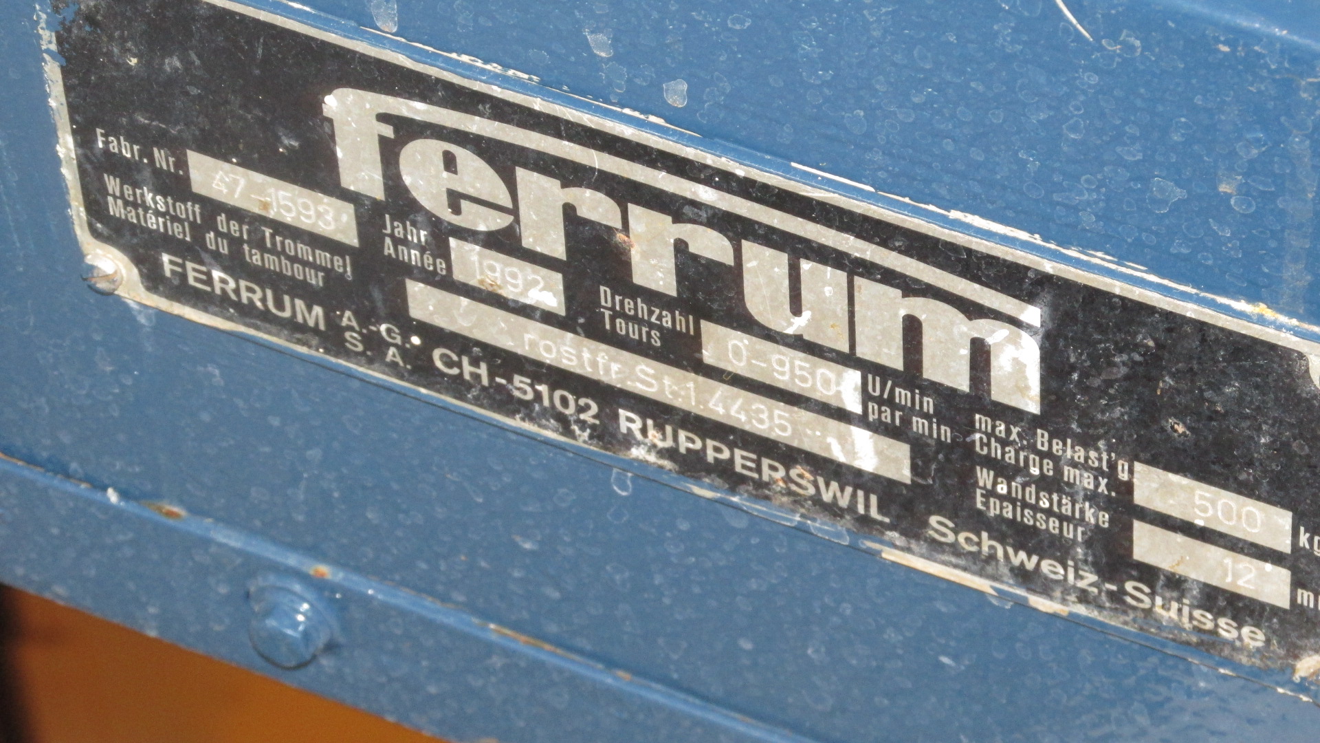 Stainless Steel 316 Ferrum DSZ Auto Discharge-Bottom Centrifuge-Basket - IPP# 233164