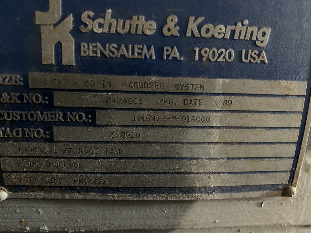 Lined Schutte & Koerting  Scrubber - IPP# 233197