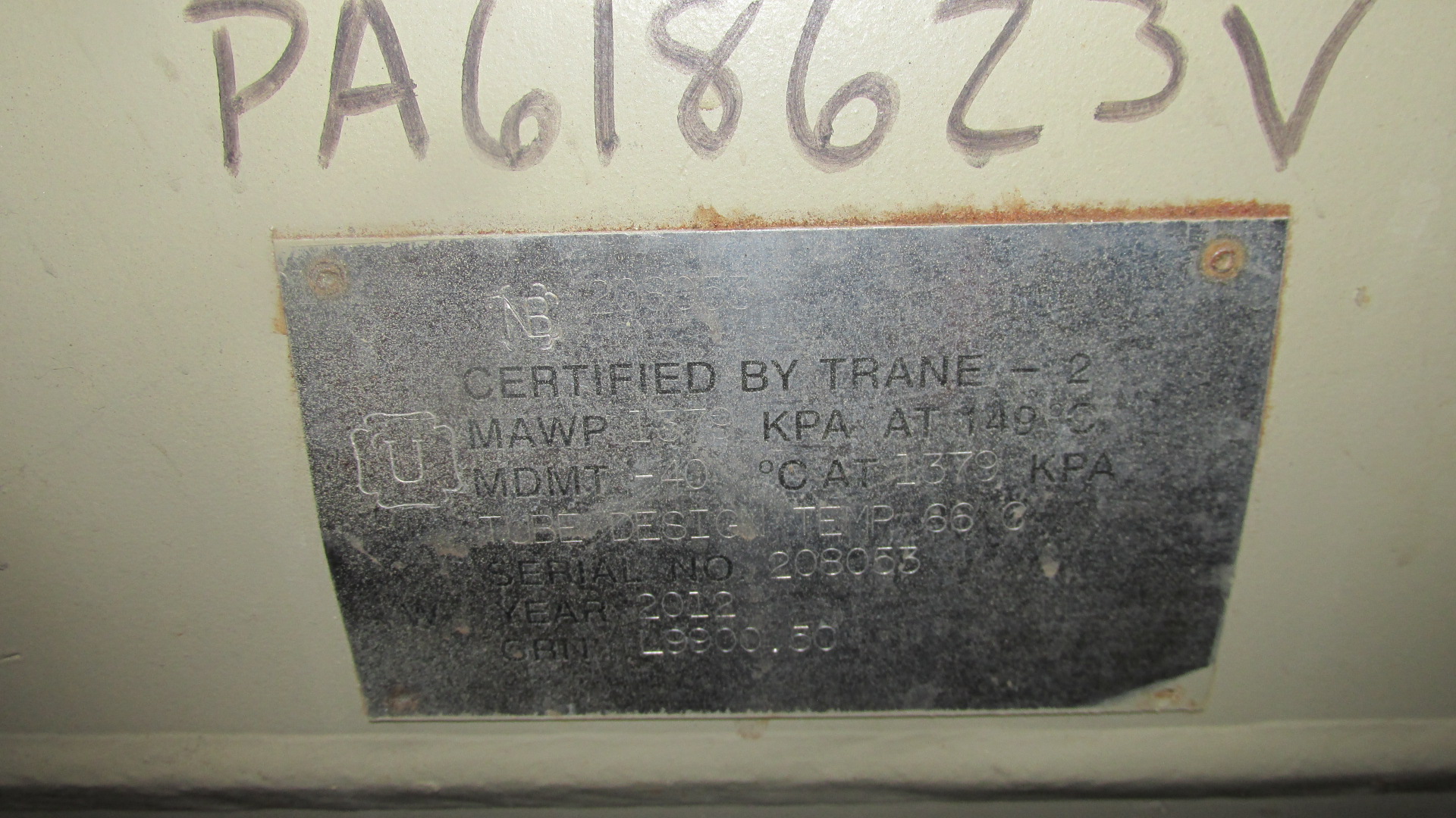 Carbon Steel Trane RTHD UC1E HX0U AE1A 3RAL FIAZ LALA VCQA EXAA BXA2 09DK UA6X Compressor Chiller - IPP# 233261