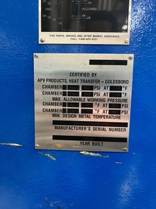 Stainless Steel 316 Plate and Frame Heat Exchanger - IPP# 233721